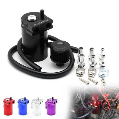 China Aluminum Alloy Oil Hook Reservoir Breather Can Fail +Filter Kit Cylinder Aluminum Engine Black 300ml for sale