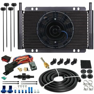 China 15 ROW MOTOR TRANSMISSION OIL COOLER FAN 6AN IN-HOSE 180F THERMOSTAT SWITCH Standard KIT for sale