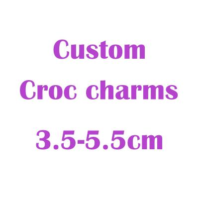 China Clog Charms Custom 3.5-5.5cm PVC Shoe Charms Shoe Decoration Custom Croc Charms Customization Design Croc Charms Via DHL for sale