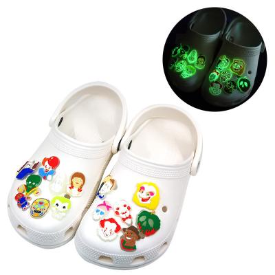 China Clog Charm Horrible Movie Glow In The Dark Croc Charms Custom Shoe Decoration Glow In The Dark Shoe Charms Via DHL/Fedex for sale