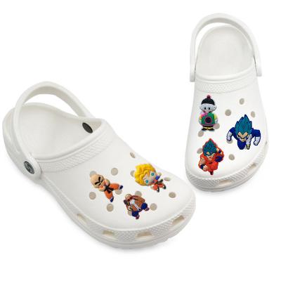 China Custom Classic Anime PVC Rubber Shoe Lace Clog Charm MOQ 100pcs/bag Clog Shoes Charms Clog Decoration Wholesale Via DHL/Fedex for sale