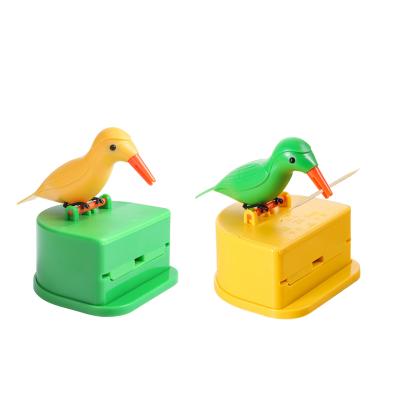 China 2020 Creative Bamboo Plastic Toothpick Box New Arrival Viable Automatic Toothpick Box for sale