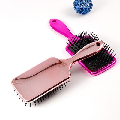 China Wholesale Home Airbag Massage Comb Knot Plating Large Flat Barber Comb Hair Detangling Comb for sale