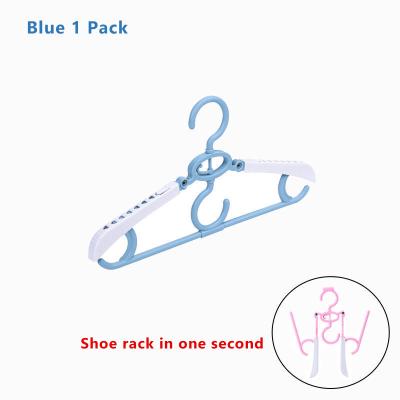 China Alibaba-New-Viable Products Folding Windproof Magic Hanger Adult Baby Clothes Hanger Retractable Adjustable Shoe Rack for sale