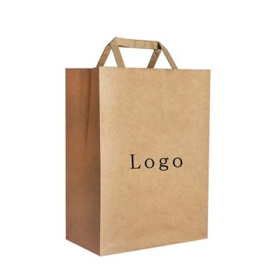 China custom logo craft paper carrier food packaging bags for sale