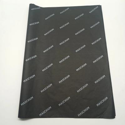 中国 Custom printed black 17 gsm 28 gsm custom logo gift wrapping paper clothing tissue paper 販売のため