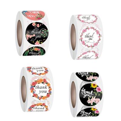 중국 In stock custom adhesive waterproof packaging label personalised round roll printed logo stickers 판매용