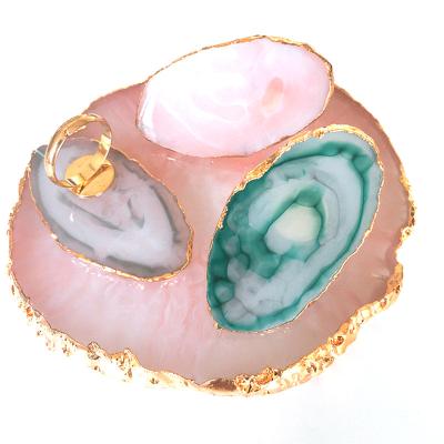 China Jade Stone False Eyelash Glue Ring Holder Eyelash Dye Glue Ring Wick Glue Eyelash Extension Glue Ring Holder for sale