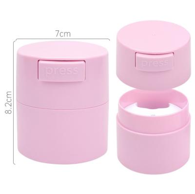 China Eyelash extension home travel eyelash glue training plastic storage container/sealed press container for lash extension glue for sale