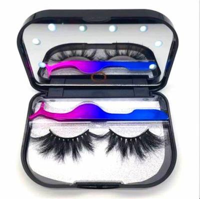 China 2021 hot sale beauty lover eyelash packaging led wick box/led wick costume packaging box/led 3D mink wick box for sale