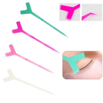 China Plastic Eyelash Perming Stick Rod 2 Way Eyelash Perming Lifting Tool/Y Stick Shape Perm Brush Comb Eyelash Extension Lifting Curler Rod for sale