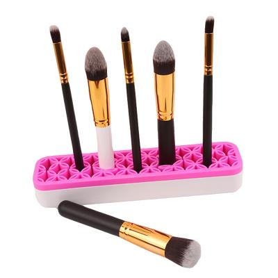 China Fashionable Beauty Tools Makeup Brush Cover Silicon/Silicone Makeup Brush Organizer Cosmetic Stand Holder for sale