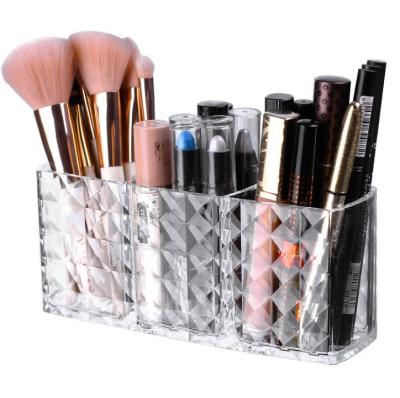 China Fashionable 3 Slot Makeup Brush Holder/Makeup Brush Organizer Holders Beauty Tools for sale