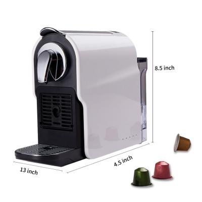 China 2021 Newly Small Hotel ABS 0.75L Compatible Nespresso Hotel Capsule Coffee Maker Home Machine for sale