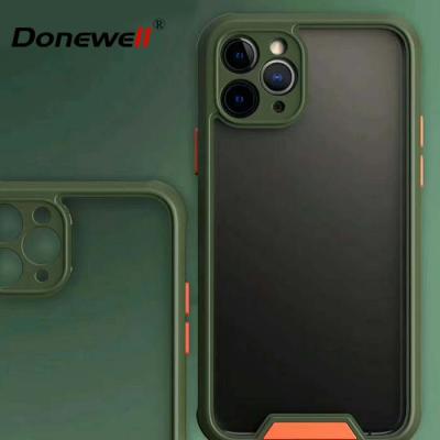 China Eco-friendly Matte Translucent Phone Case For iPhone 11 Frosted TPU Case 2 In 1 Plastic Cell Phone Cover for sale