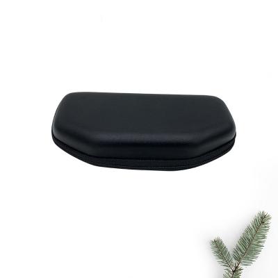 China Durable Luxury Label Big Black Hard Shell Zipper Optical Frame Eva Sunglasses Case for sale