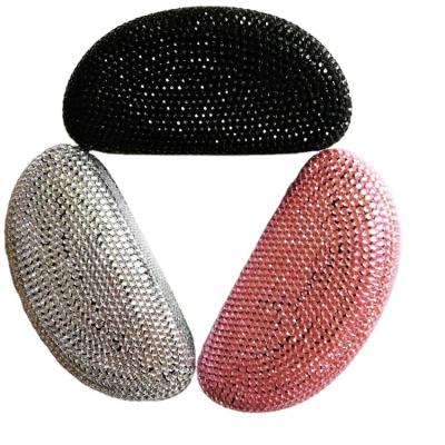 China Durable Handmade Bling Classic Oversized Rhinestone Sunglasses Case For Women for sale