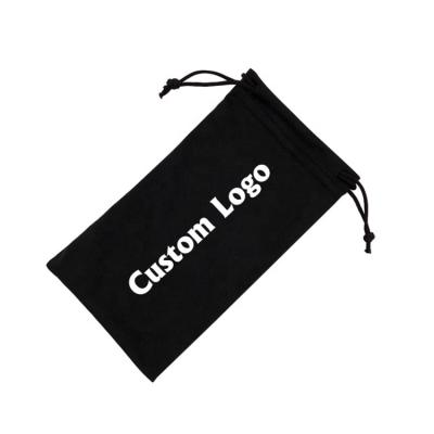 China High Quality Microfiber Gray Black White Soft Eyeglasses Pouch, Logo Microfiber Sunglasses Bags Custom Made for sale