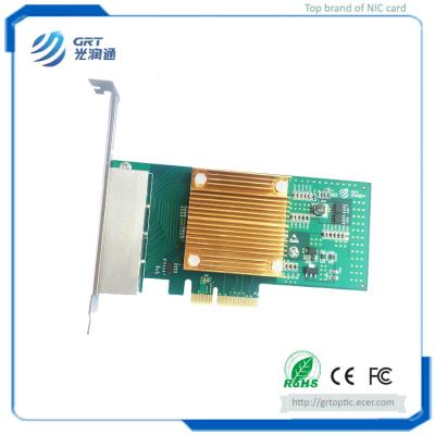 China F904T PCIe Gigabit 1000Mbps Quad-Port Copper RJ45 Network Server Adapter with Intel I350AM4 Chipset Controller for sale