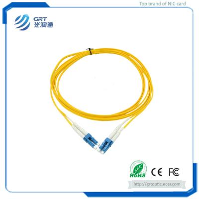 China Durable low insertion loss 3m duplex LC-LC connector 10Gb SM fiber optic Patch Cable with SEIKO plug for sale