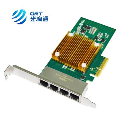 China Intel I350 chipset based PCIe 1000Base-T 4 Port copper Ethernet Network Card for sale