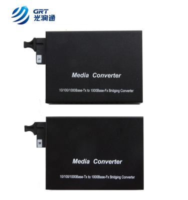 China Fast Ethernet 10/100/1000M fiber to ethernet single fiber 80km SC Media Converters for sale