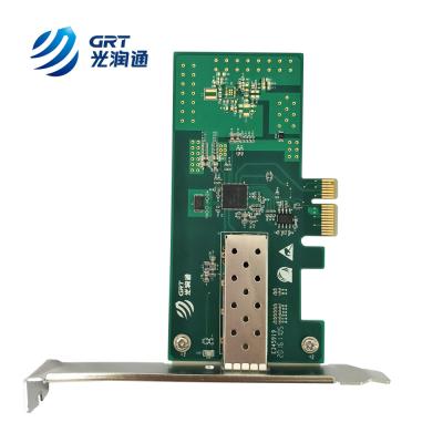 China marcas tarjeta de red Intel I210 single sfp port gigabit ethernet pci-express card for sale