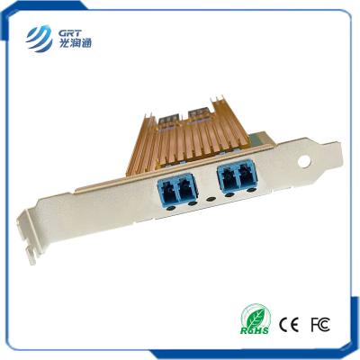 China Dual Port Fiber 10 Gigabit Ethernet PCI Express Bypass Server Adapter Intel 82599ES Based for sale