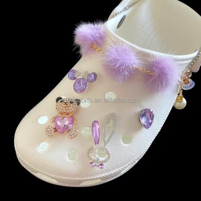 China Custom Hot Selling Premium Clog Charm Metal With Croc Shoe Charms Decoration Accessories Charms For Croc Girls Shoe for sale