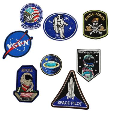 China Iron On DIY Patches Space Series Badge Embroidered Cloth Cloth Patch Iron On 3d Patch Custom Embroidery Patches for sale