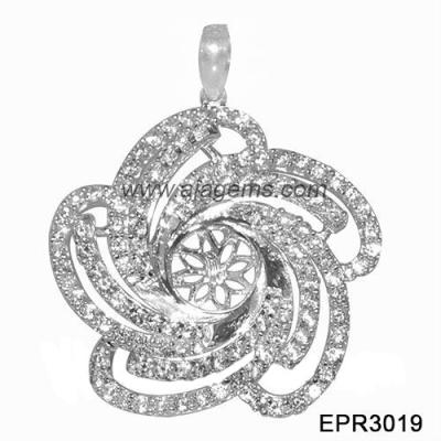 China Mädchen/Edelstein-Schmuck-hängende glückliche Blumen-empfindlicher weißer Topas der Frauen-925 silberne zu verkaufen