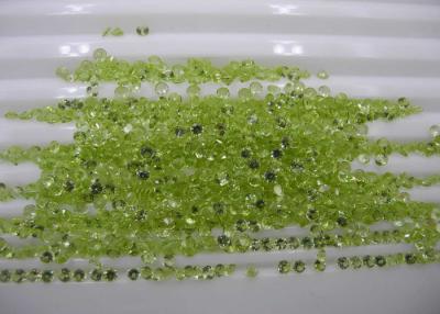 China Runder grüner Peridot-lose Edelsteine 3mm mit Peridot-Einstellung zu verkaufen