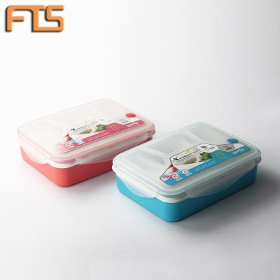 China Freshness Preservation Complete Temporary Stop Customizable Square Lunch Box 4 Compartment Kids With Spoon Plastic Microwave Premium School Safe Bento Lunch Box for sale