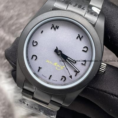 China Custom Luxury Mens Watch , Automatic Mechanical Black Stainless Steel for sale