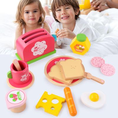 China Girls Wooden Simulation Cooking Toys Children Play House Play Kitchen Set New Fashion Pretend Play Yiwu Wooden Toys for sale