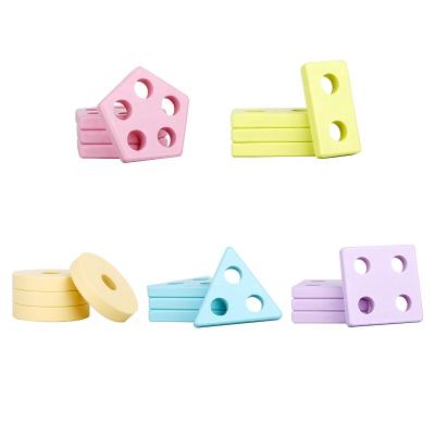 China The ecological development of parent-child toy macaroon wisdom set intellectual column building block cheap children's toys for sale