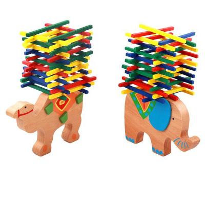 China Balance Game 2021 Popular Selling Wooden Camel&Elephant Balance Toys Educational Game For Children Yiwu Toys for sale