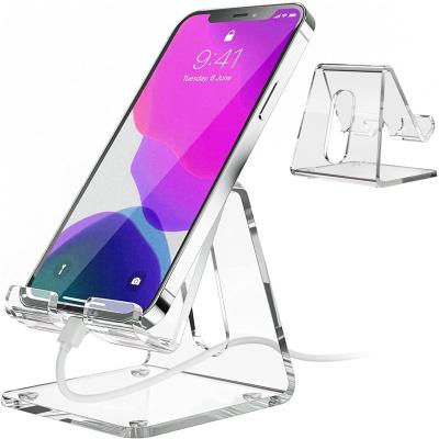 China 100% Factory Factory Home Office Mobile Phone Accessories Clear Wholesale Acrylic Stand Phone Holder Acrylic Stand for sale