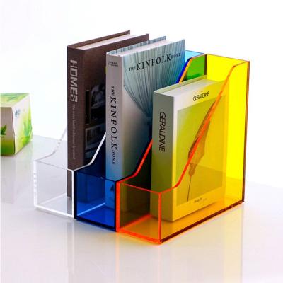 China Top Grade Acrylic With High Transparent Acrylic Office Supplies Table Book Holder Documents Information Top View for sale