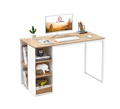 China Customized Other Single Size Office Table Wood Style Computer Desk With Metal Legs For Living Room for sale