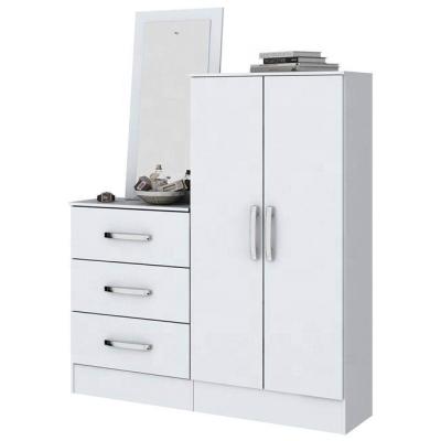 China Universal Storage Dresser With 2 Doors And 3 Drawer White Vanity Cabinet for sale