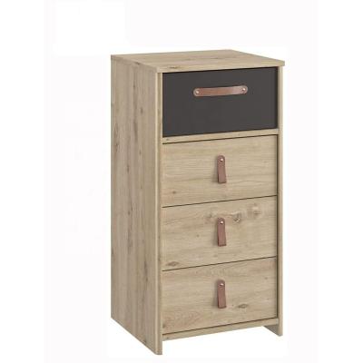 China Storage OEM 4 Drawer Chest Cabinet With Leather Handle Furniture Storage for sale