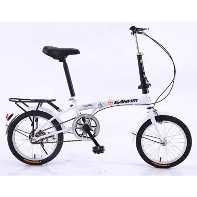 China Lady Bike Factory Supply 16 Inch Folding Bike Lady Speed ​​Lady Folding Single Bike for sale