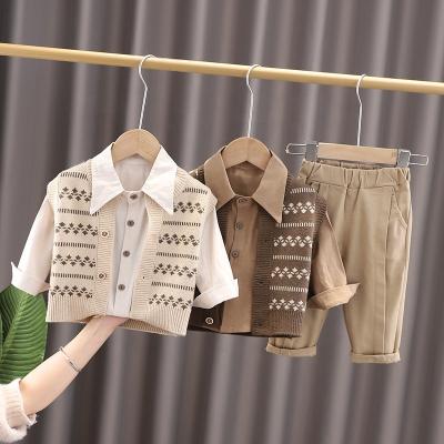 China 2022 High Quality Boutique Breathable Sleeve Spring Kids Baby Boy Clothes (Old) Regular Clothing Set For 8m for sale