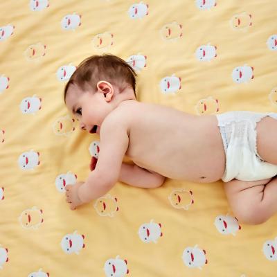 China PORTABLE 6 Layers Cotton Muslin Newborn Baby Blanket Basics Wraps Receiving Blanket for sale