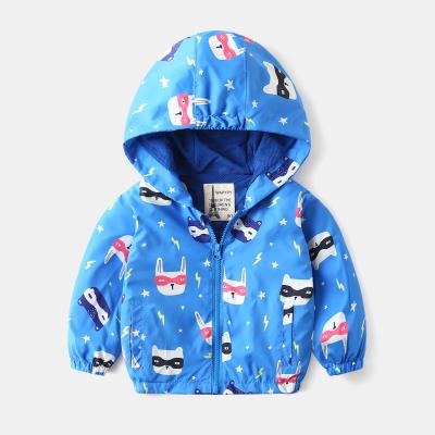 China Hot Sale Anti-Shrink Warm Windproof Coat Cartoon Hooded Baby Clothes Long Sleeve Baby Eco-Friendly Soft Comfy Jacket With Zipper for sale