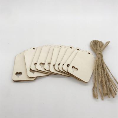 China Europe Wood Scrap Labels Birthday Board Wooden Tags With 1Holes for sale