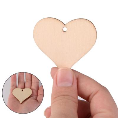 China DIY Wooden Hollow Ornament Tag Gift Tag Folk Art Heart Embellishment Scrapbooking Craft for Wedding for sale