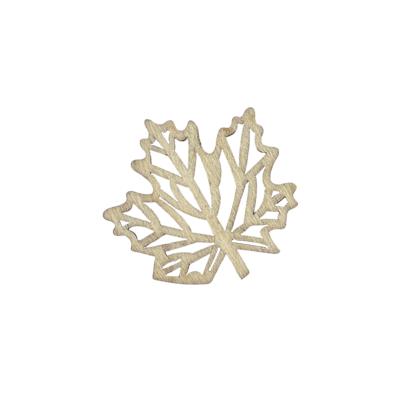 China Europe Wood Maple Leaves Cutout Wood Slices Hollow Opener DIY Crafting Ornament Decoration Wooden Leaf for sale