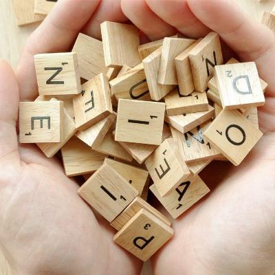 China DIY TOY 100PCS A-Z Wooden Capital Spelling Letters For Crafts for sale